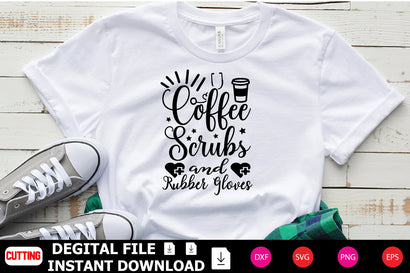 Coffee Scrubs And Rubber Gloves SVG Shahin alam 