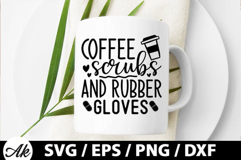 Coffee scrubs and rubber gloves SVG SVG akazaddesign 