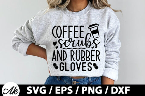 Coffee scrubs and rubber gloves SVG SVG akazaddesign 