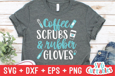 Coffee Scrubs and Rubber Gloves SVG Svg Cuttables 