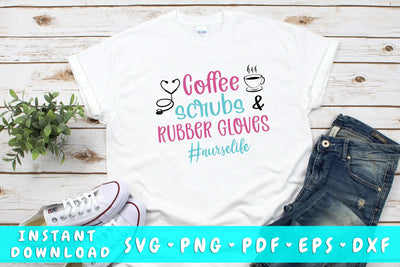 Coffee Scrubs And Rubber Gloves SVG SVG HappyDesignStudio 