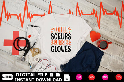 Coffee Scrubs Rubber Gloves SVG Shahin alam 