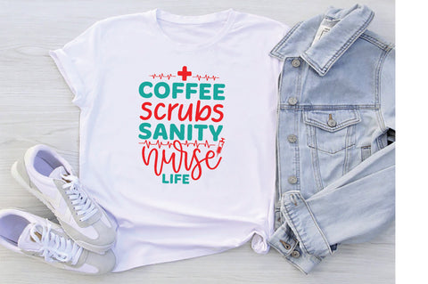 Coffee Scrubs Sanity Nurse Life SVG SVG Creativeart88 