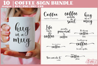 Coffee Sign SVG Bundle | Farmhouse Sign SVG Bundle SVG Carla C Designs 