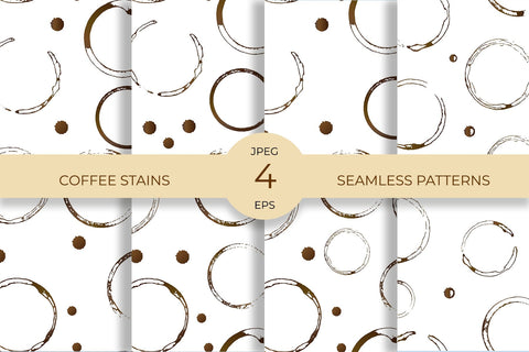 Coffee stains and drops seamless pattern digital paper Digital Pattern LaBelezoka 