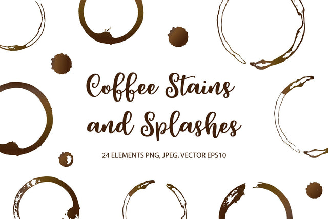 Coffee Stains and Splashes Bundle. Sublimation, vector Sublimation LaBelezoka 