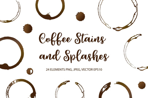 Coffee Stains and Splashes Bundle. Sublimation, vector Sublimation LaBelezoka 