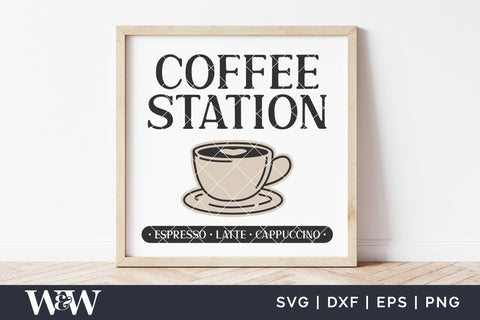Coffee Station SVG | Coffee Bar Sign SVG SVG Wood And Walt 