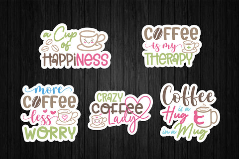 Coffee Sticker Pack 2 - 10 Designs SVG SVG Slim Studio 