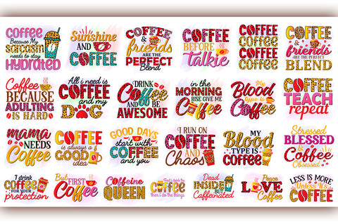 Coffee Sublimation Bundle 40 Designs SVG Shetara Begum 