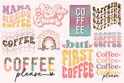 Coffee Sublimation Bundle, Coffee Retro SVG etcify 