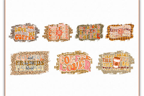 Coffee Sublimation Bundle, Retro Coffee PNG, Retro Coffee Sublimation Bundle SVG Shetara Begum 