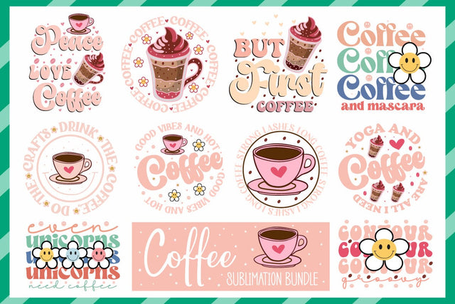 Coffee Sublimation Bundle Sublimation designmaster24 