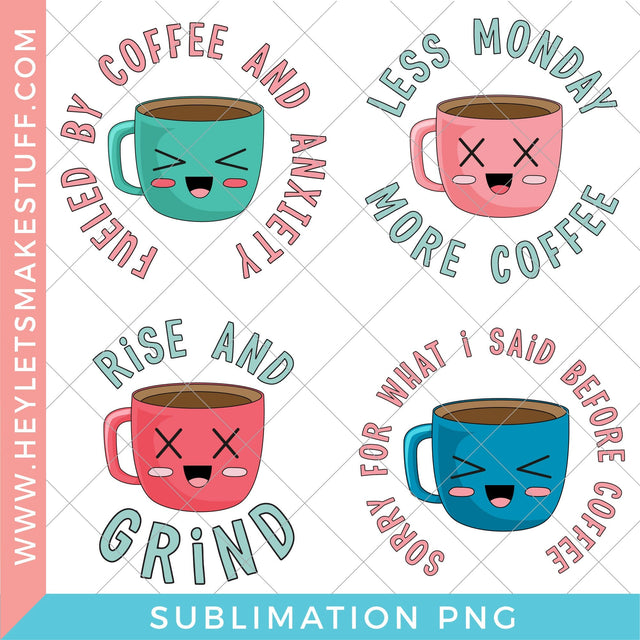 Coffee Sublimation Bundle Sublimation Hey Let's Make Stuff 