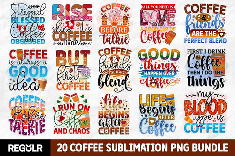 Coffee Sublimation Bundle Sublimation Regulrcrative 