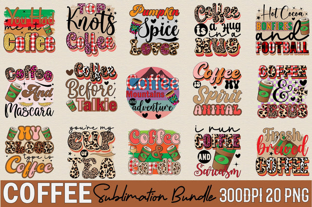 Coffee Sublimation Bundle Sublimation SVGArt 