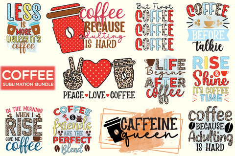 Coffee Sublimation Bundle Sublimation SVGista 