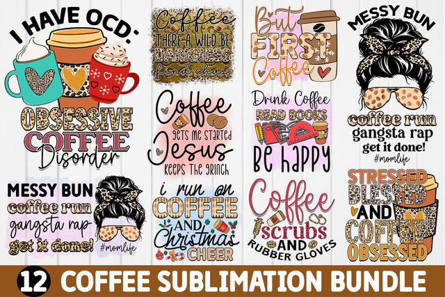 Coffee Sublimation Bundle SVG Regulrcrative 