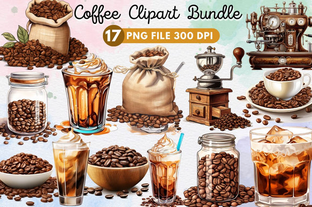 Coffee Sublimation Clipart Bundle Sublimation Regulrcrative 