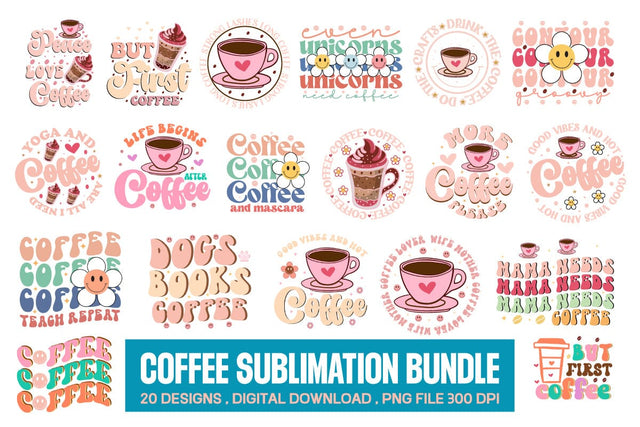 Coffee Svg Bundle , 20 Coffee Sublimation Bundle SVG designmaster24 