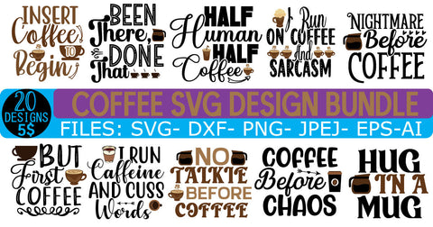 Coffee SVG Bundle, 20 Coffee SVG Design SVG Rafiqul20606 