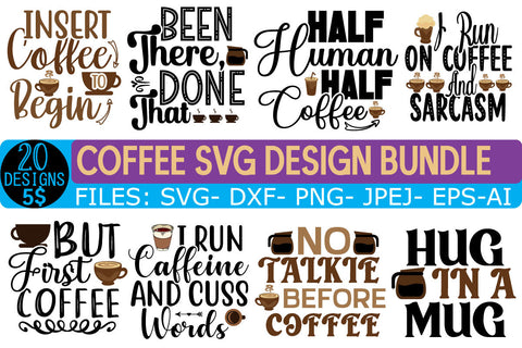 Coffee SVG Bundle, 20 Coffee SVG Design SVG Rafiqul20606 