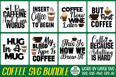 Coffee SVG Bundle, 20 SVG Design SVG Rafiqul20606 