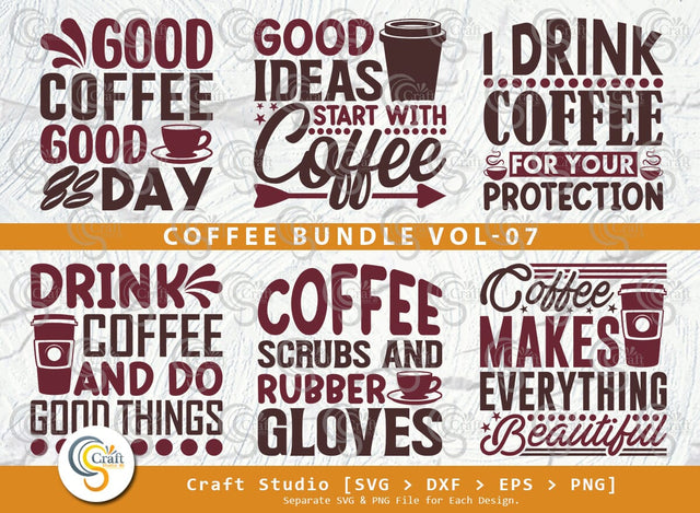 Coffee SVG Bundle, Caffeine Svg, Coffee Time Svg, Coffee Obsessed Svg, Coffee Quotes, Coffee Cutting File SVG ETC Craft 