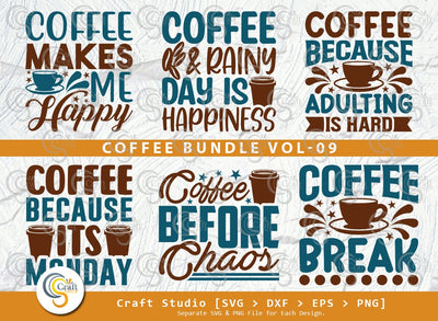 Coffee SVG Bundle, Caffeine Svg, Coffee Time Svg, Coffee Obsessed Svg, Coffee Quotes, Coffee Cutting File SVG ETC Craft 