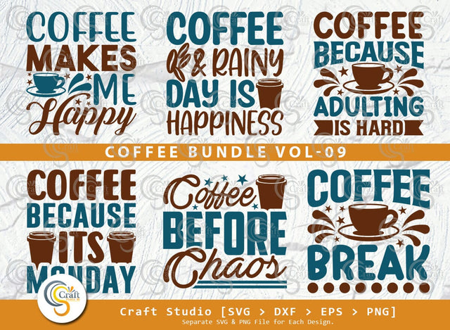 Coffee SVG Bundle, Caffeine Svg, Coffee Time Svg, Coffee Obsessed Svg, Coffee Quotes, Coffee Cutting File SVG ETC Craft 