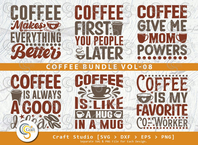 Coffee SVG Bundle, Caffeine Svg, Coffee Time Svg, Coffee Obsessed Svg, Coffee Quotes, Coffee Cutting File SVG ETC Craft 
