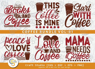 Coffee SVG Bundle, Caffeine Svg, Coffee Time Svg, Coffee Obsessed Svg, Coffee Quotes, Coffee Cutting File SVG ETC Craft 