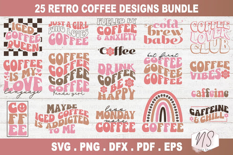 Coffee SVG Bundle, Coffee Bundle, Coffee Lover Bundle, Retro coffee SVG, Retro SVG Bundle SVG NS Arts Shop 