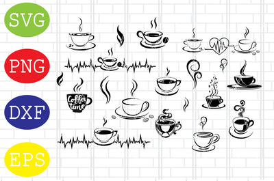Coffee Svg Bundle, Coffee Cup Svg, Coffee Mug Svg, Coffee Clipart, Coffee Beans Svg, Coffee Pot Svg, Tumbler Svg Tea Svg, Coffee Cup Clipart SVG DigitalSvgFiles 