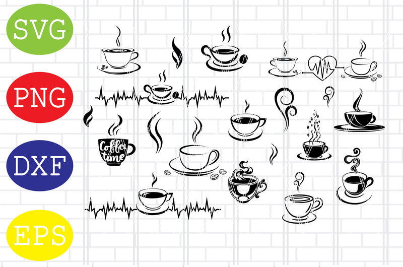 Coffee Svg Bundle, Coffee Cup Svg, Coffee Mug Svg, Coffee Clipart ...