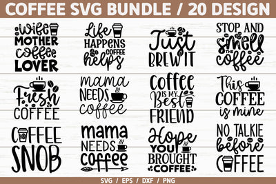 Coffee SVG Bundle, Coffee Quotes Design SVG etcify 