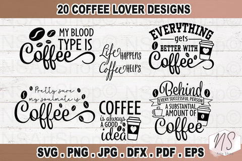 Coffee Svg Bundle, Coffee Sayings Svg, Coffee Quotes Svg, Funny coffee SVG, Caffeine Queen, Coffee Lovers, Coffee Obsessed, Mug Svg, Coffee mug, Cut File Cricut, Silhouette file SVG NS Arts Shop 