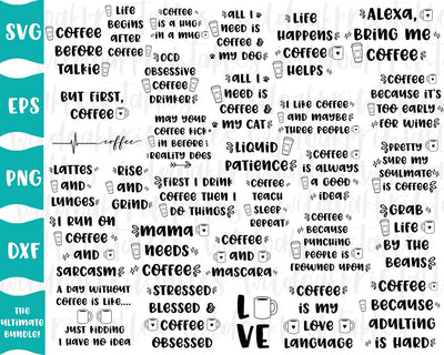 coffee svg bundle, coffee svg, coffee mug svgs, coffee svg files, coffee container svgs, funny coffee svgs, coffee signs svgs, coffee svgs SVG WildOakSVG 