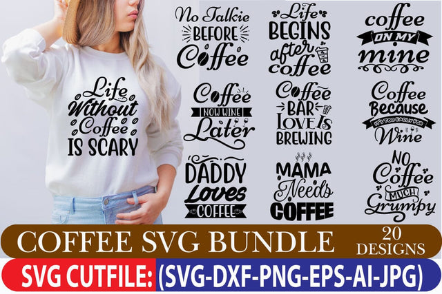 Coffee SVG Bundle, coffee svg, mom fuel svg, funny quotes svg, funny svg sayings, mug svg, mom svg, svg designs, farmhouse svg, home svg SVG Blessedprint 