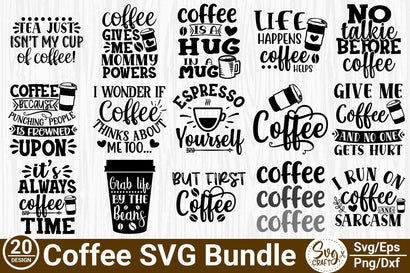 Coffee SVG Bundle, coffee svg, mom fuel svg, funny quotes svg, funny svg sayings, mug svg, mom svg, svg designs, farmhouse svg, home svg SVG Svgcraft 