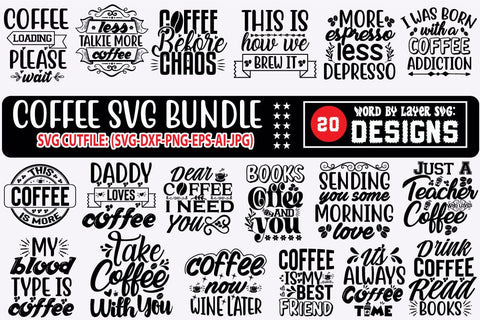 Coffee Svg Bundle, Coffee Svg, Mug Svg Bundle, Funny Coffee Saying Svg, Coffee Quote Svg, Mug Quote Svg, Coffee Mug Svg, Cut File For Cricut SVG Blessedprint 