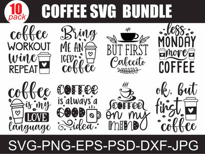 Coffee Svg Bundle, Coffee Svg, Mug Svg Bundle, Funny Coffee Saying Svg, Coffee Quote Svg, Mug Quote Svg, Coffee Mug Svg, Cut File For Cricut SVG buydesign 