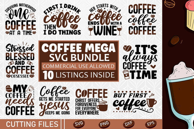 Coffee Svg Bundle file.offeine Svg File for Cutting Machine, SVG Designangry 