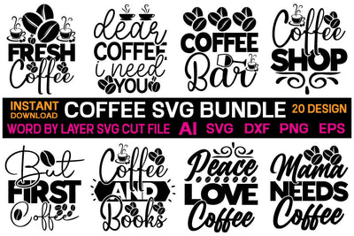 Coffee SVG Bundle, Funny Coffee SVG, Caffeine Queen, Coffee Lovers, SVG designmaster24 