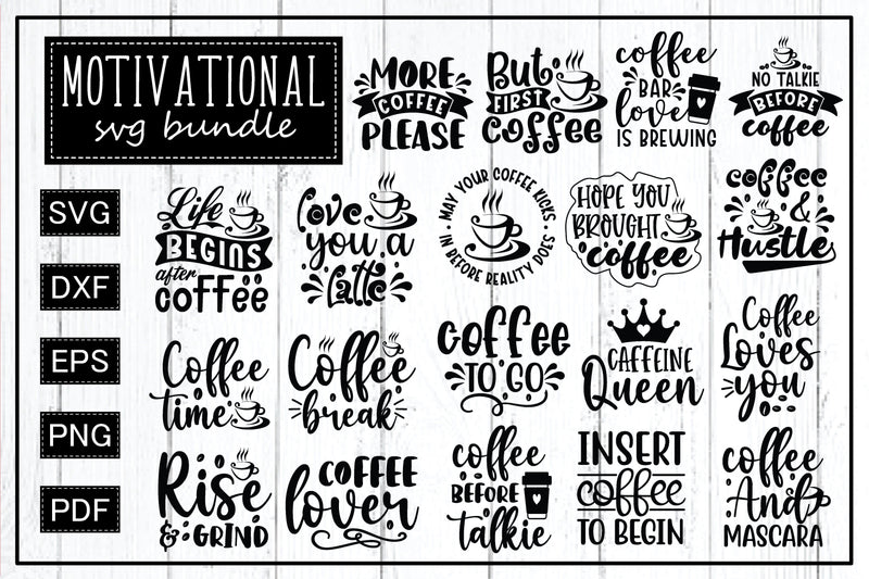 Coffee SVG Bundle, Funny Coffee SVG, Coffee Quote Svg, Caffeine Queen, Coffee Lovers, Coffee Obsessed, Mug Svg, Coffee mug, Cut File Cricut SVG designstore 