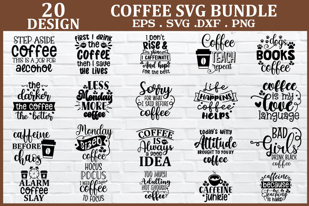 Coffee SVG Bundle - So Fontsy