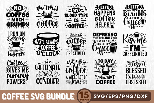 Coffee SVG Bundle SVG Regulrcrative 