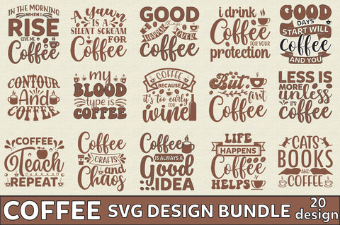 Coffee SVG bundle SVG SVGArt 