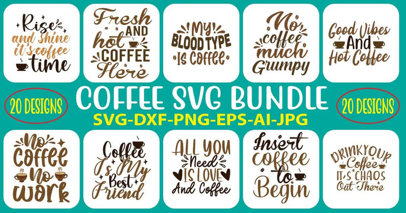 Coffee SVG Bundle - So Fontsy