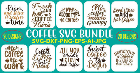 Coffee SVG Bundle SVG Syaman 